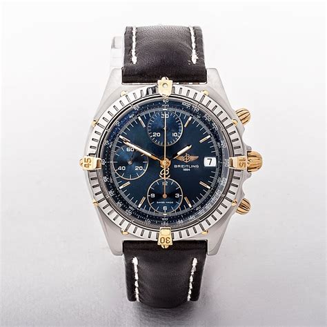 breitling chronomat leather strap blue|Breitling Chronomat.